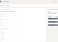 Ajout d'une recette