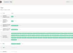 Tags des ingrédients