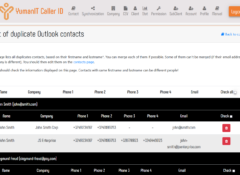 Gestion des contacts dupliqués