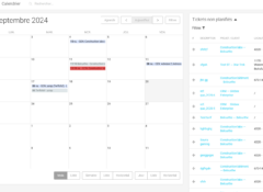 Agenda et planification de tickets