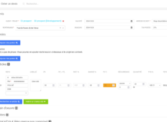 Création d'un devis